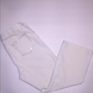 Dana Buchman Denim Capri Rhinestone Pocket Size 12